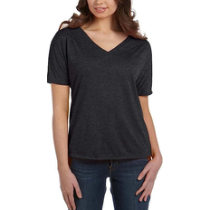 Bella+Canvas Women's 8815 Slouchy V-Neck Tee - Dark Grey Heather