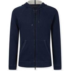 John Varvatos Men's Double-Knit Plaited Hoodie - Pacific Blue