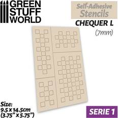 Green Stuff World Self-adhesive Stencils Chequer L 7mm