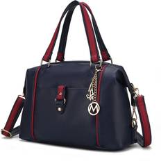 Crossbody Bags MKF Collection Bonita Vegan Leather Women's Tote Handbag - Navy/Red