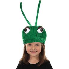 Weiß Hüte Kid's Green Grasshopper Plush Costume Hat Black/Green/White