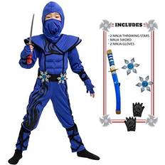 Spooktacular Creations halloween striking blue ninja costume for child