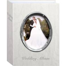 Pioneer WFM-46 Oval Framed Wedding Album Silver Frame & Wedding Text