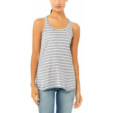 Stripes - Women Tank Tops Bella+Canvas Women's 8800 Flowy Racerback Tank - Stripe Athletic Heather/White