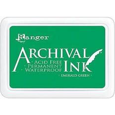 Green Photo Albums Ranger Archival Ink Emerald Green 2 1/2 In. X 3 3/4 In. Pad [Pack Of 3] 69794-PK3