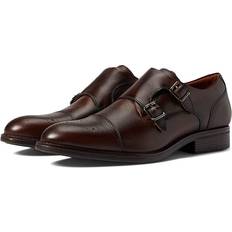 Johnston & Murphy Men's Hawthorn Double Buckle Monk Dress Shoes Mahongany Mahongany