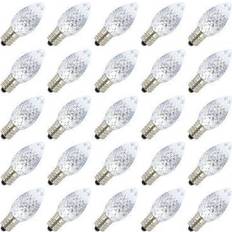 Light Bulbs Vickerman C7 Faceted LED Pure White Bulb .38W 25ea