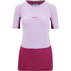 Icebreaker Women's 125 Zoneknit Short Sleeve Crewe - Purple Gaze/Go Berry/Cb