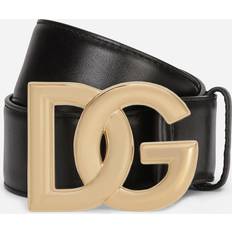 Oro Cinture Dolce & Gabbana Calfskin Belt with DG Logo