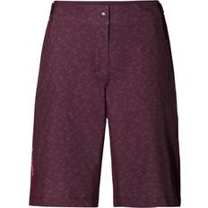 Dam - Röda - Träningsplagg Shorts Vaude Women's Ledro Print Shorts Cycling bottoms 42, purple