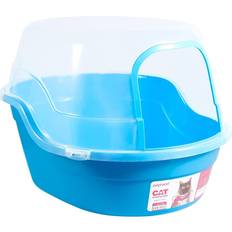 Enclosed litter box PETFAMILY Extra Large Cat Litter Plastic Enclosed Standard Litter Box