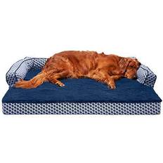 FurHaven Pet Bed for Dogs and Cats Plush Comfy Couch Sofa-Style Egg