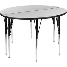 Gray Picnic Tables Flash Furniture Emmy 2 47.5" Circle Wave