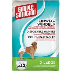 Simple Solution Kæledyr Simple Solution Disposable Dog Diapers for Female Dogs Super Absorbent Leak-Proof Fit with Wetness Indicator