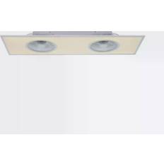 JUST LIGHT Flat Air Silver Ceiling Flush Light