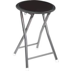 Tabourets Atmosphera Pliant Noir 30 x 30 x 45 cm Transparent Tabouret