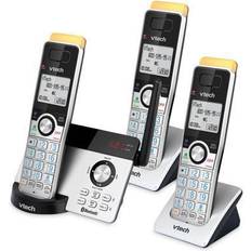 Landline Phones Vtech communications is81223 80-2151-02 three-handset connect to cell cordless