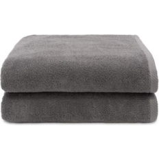 Authentic Hotel and Spa Textiles 2-piece Turkish Cotton Ediree Bath Towel Black