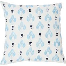 Hello Honey Co-Op 20" Square Floral Print Cushion Cover White, Blue (50.8x50.8cm)