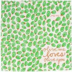 Green Cloth Napkins June Clever Farmer's Cloth Napkin Green