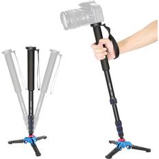Dslr kamera stativ Neewer Expanderbart kamera monostativ med avtagbart vikbart stativ stödfot: aluminiumlegering, 52–168 cm för Canon Nikon Sony DSLR-kameror, lastkapacitet upp till 5 kg
