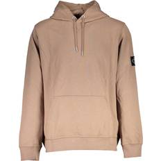 Calvin Klein Brown Jumpers Calvin Klein Monogram Sleeve Badge Hoody