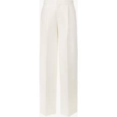 Chloé White Wide-Leg Trousers FR