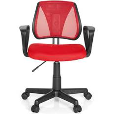 Rouge Mobiliers Assis hjh OFFICE Chaise De Bureau Enfant Rouge