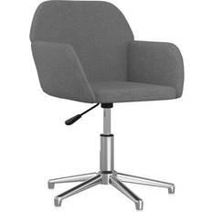 VidaXL Office Chairs vidaXL Swivel Light Grey Fabric Office Chair