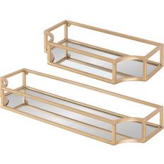 Wall Shelves Kate and Laurel Ciel Metal Floating Wall Shelf