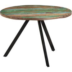 Multicolore Tables à manger vidaXL 110x75 cm Bois Massif de Récupération Table à manger