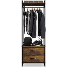 Rustic chest of drawers Sorbus Clothing Rack with Clothes Chest of Drawer