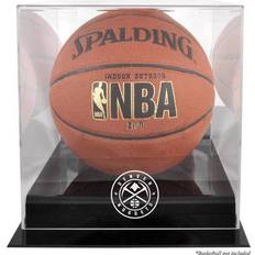 Denver Nuggets Black Base Team Logo Basketball Display Case with Mirrored Back