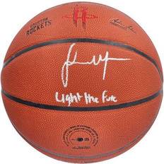 Sports Fan Apparel "Jalen Green Houston Rockets Autographed Wilson Team Logo Basketball with "Light The Fuse" Inscription"