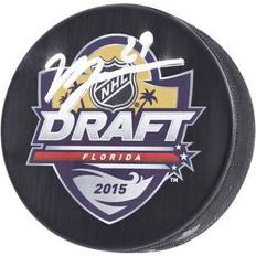 Vince Dunn Seattle Kraken Autographed 2015 NHL Draft Logo Hockey Puck