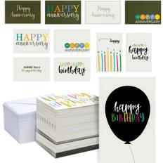 Wrapping Paper & Gift Wrapping Supplies Juvale 120 pack birthday and anniversary cards with envelopes, 12 designs, 4 x 6 in