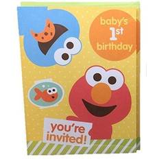 Sesame street birthday Sesame Street Babys 1st Birthday Party Invitations Elmo 10 Cards