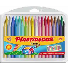 Bic Kridt Bic Farvevoks Plastidecor Multifarvet
