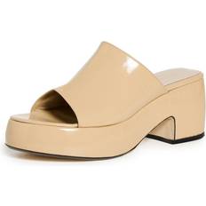 BY FAR Leroy Kraft Patent Leather Sandals