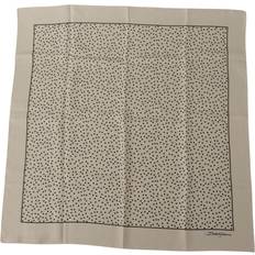 Herre - Hvid Halstørklæde & Sjal Dolce & Gabbana Off White Polka Dots Square Handkerchief Scarf Silk Multicolor