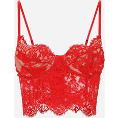 Dolce & Gabbana BHs Dolce & Gabbana Lace lingerie corset top nail_red