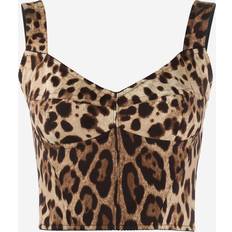 Dolce & Gabbana Brown Underwear Dolce & Gabbana Charmeuse bustier top