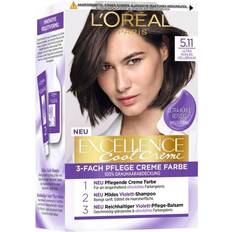 L'Oréal Paris Permanent Hårfärg Set Med Extremt Kallt Färgresultat 5.11 Ljusbrun