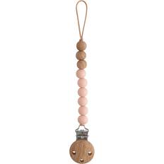 Mushie Pacifier Clips Eva Blush