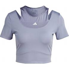 adidas HIIT AEROREADY Crop Training Tee - Silver Violet