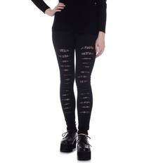 Damen - One Size Leggings Slasher Leggings - Schwarz