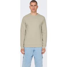 Silver Jumpers Only & Sons Onsceres Crew Neck Sweatshirt Grey/Beige