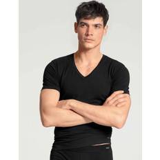 Calida Cotton Code V-Shirt Black