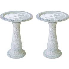 XBrand GE2418BBYE-2 23.6 Tall Bird Baths with Base