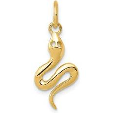 Charms & Pendants Finest Gold 14K Yellow Polished Snake Charm